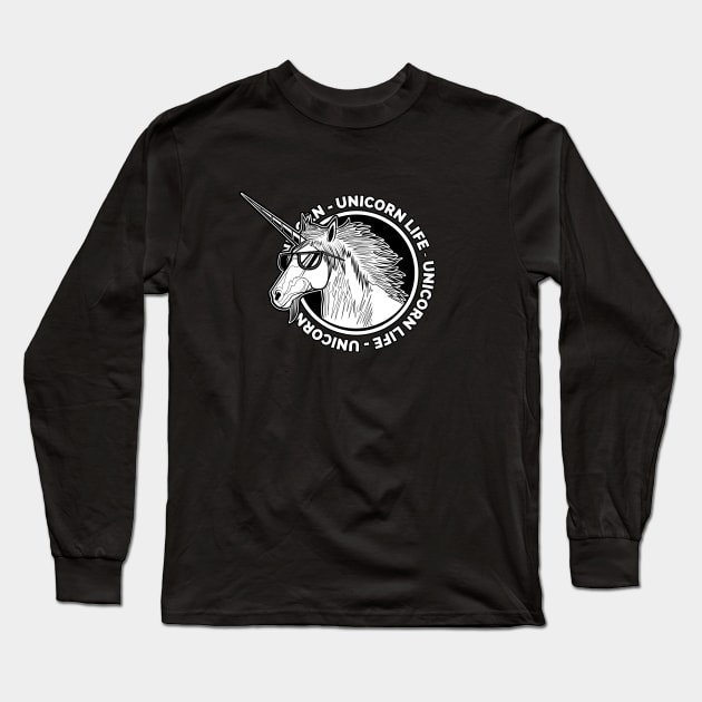 Unicorn Life Long Sleeve T-Shirt by adamzworld